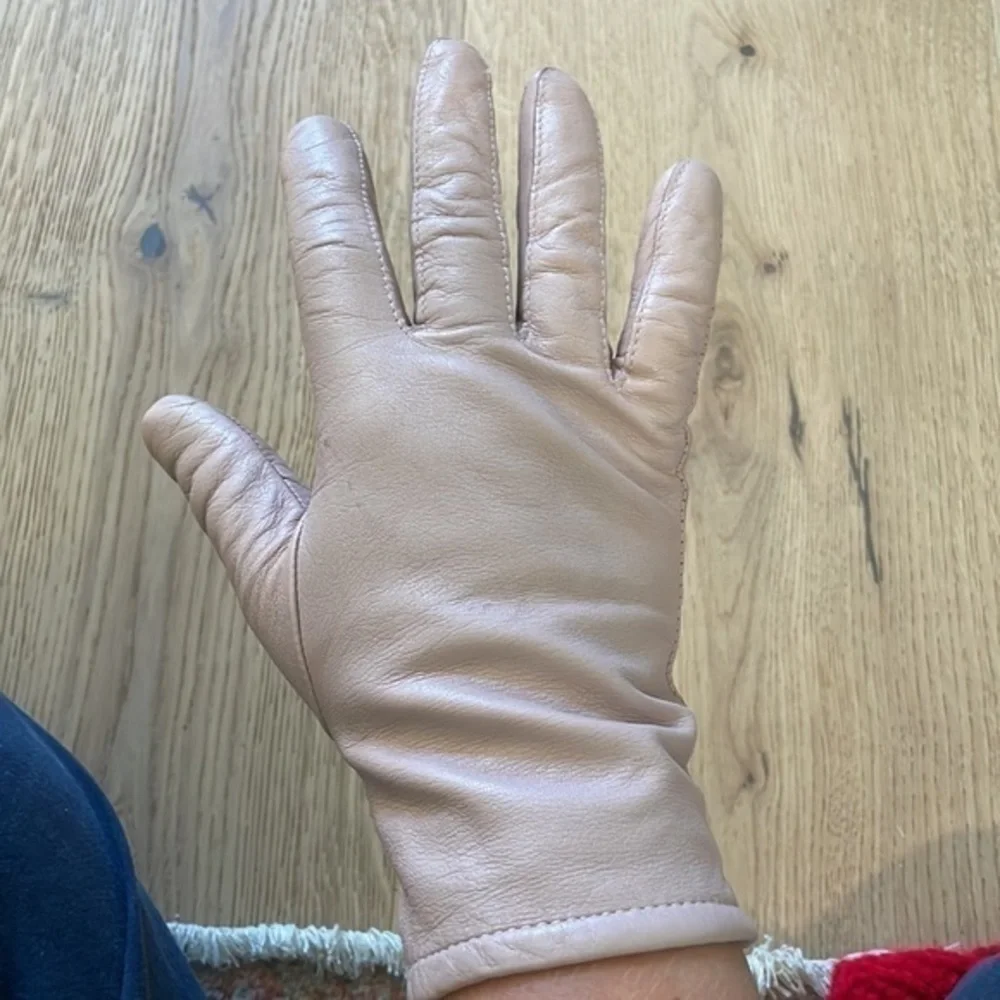 Fownes Genuine Leather Gloves Womens Pink Lined Size 7.5 Winter Gloves